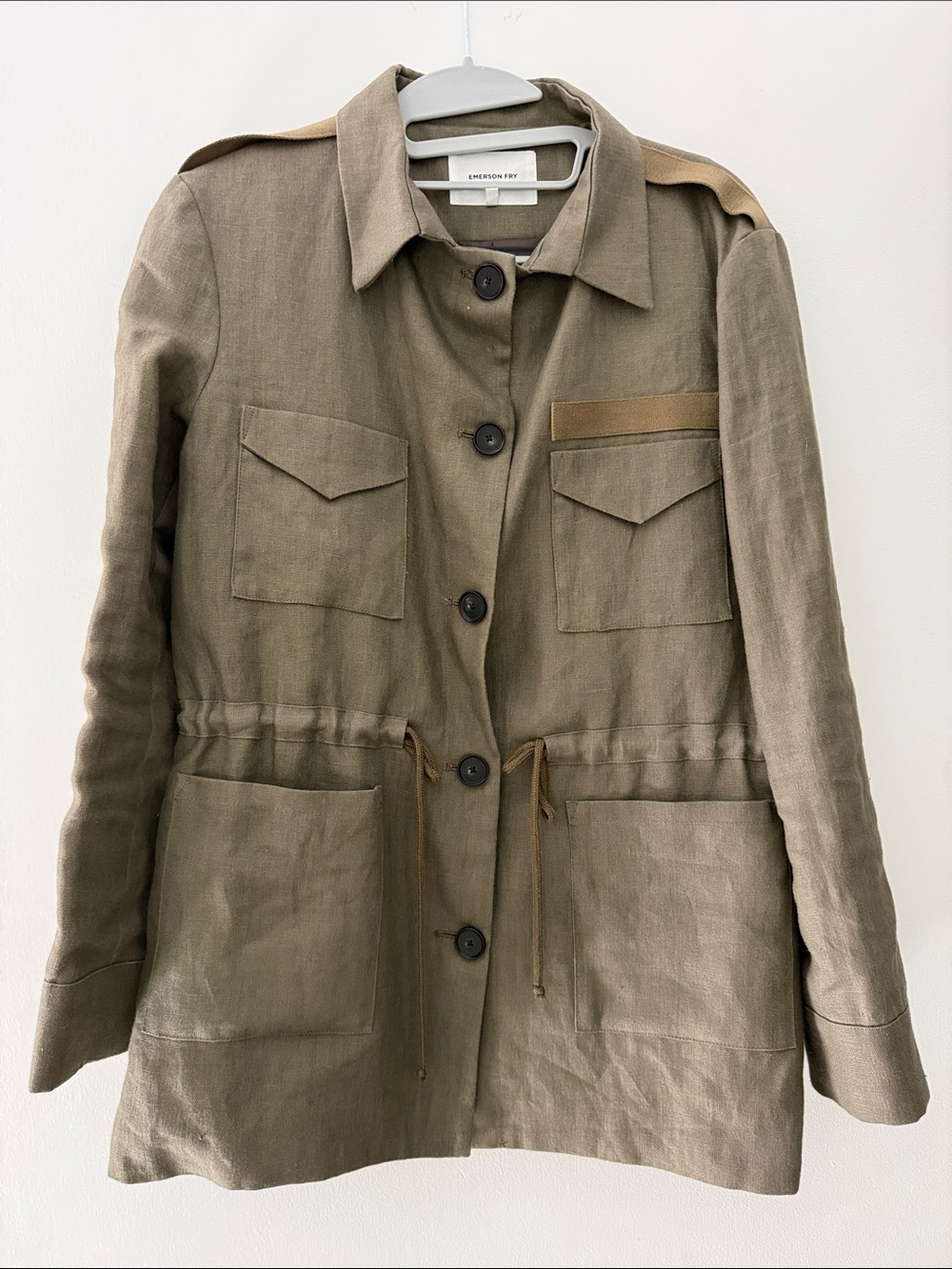 Emerson Fry Olive Green Drawstring Utility Jacket